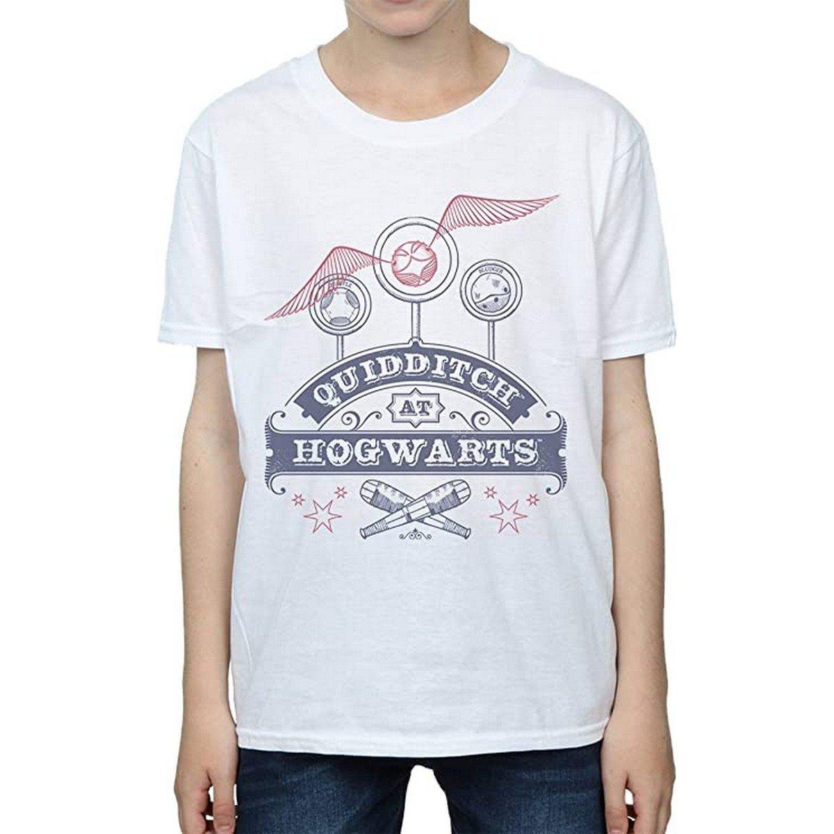 Quidditch At Hogwarts Tshirt Jungen Weiss 128 von Harry Potter