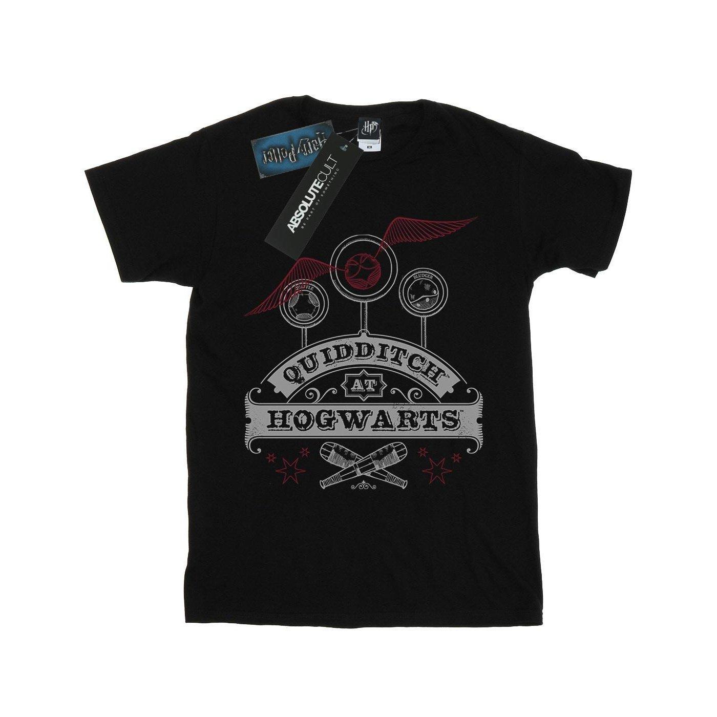 Quidditch At Hogwarts Tshirt Unisex Schwarz 128