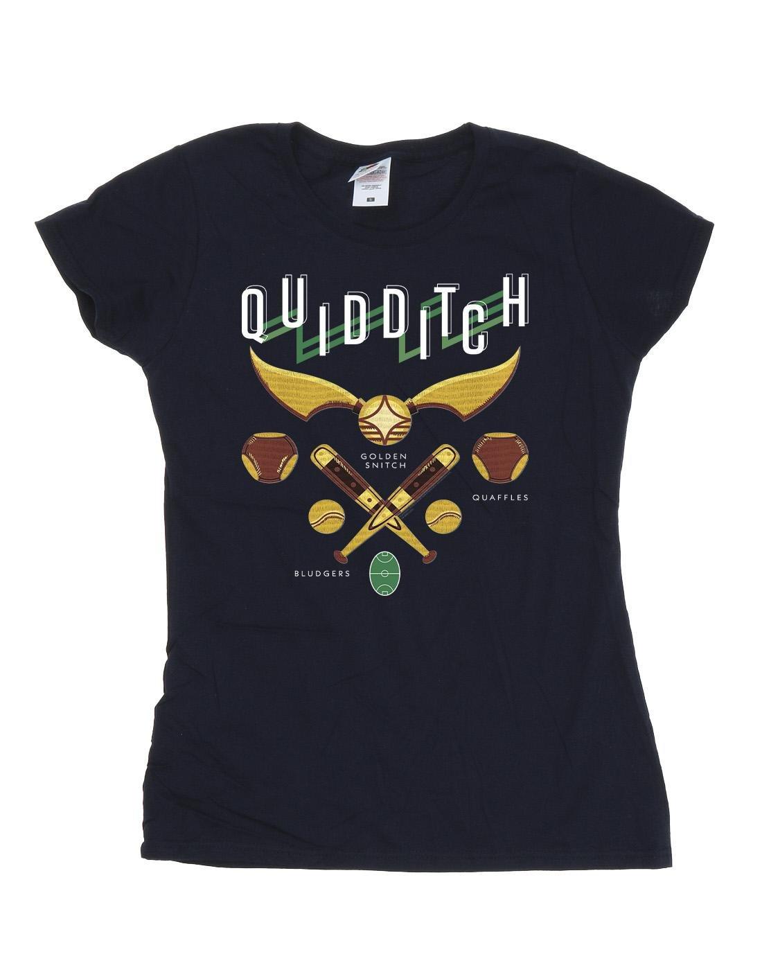 Quidditch Bludgers Quaffles Tshirt Damen Marine XL von Harry Potter