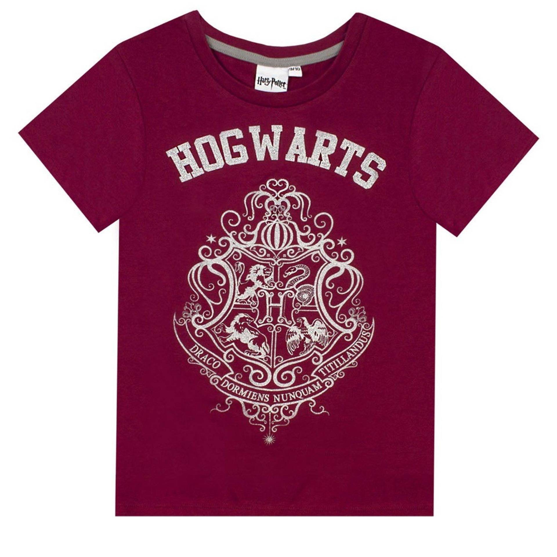Schlafanzug Mit Shorts Mädchen Weinrot 146/152 von Harry Potter