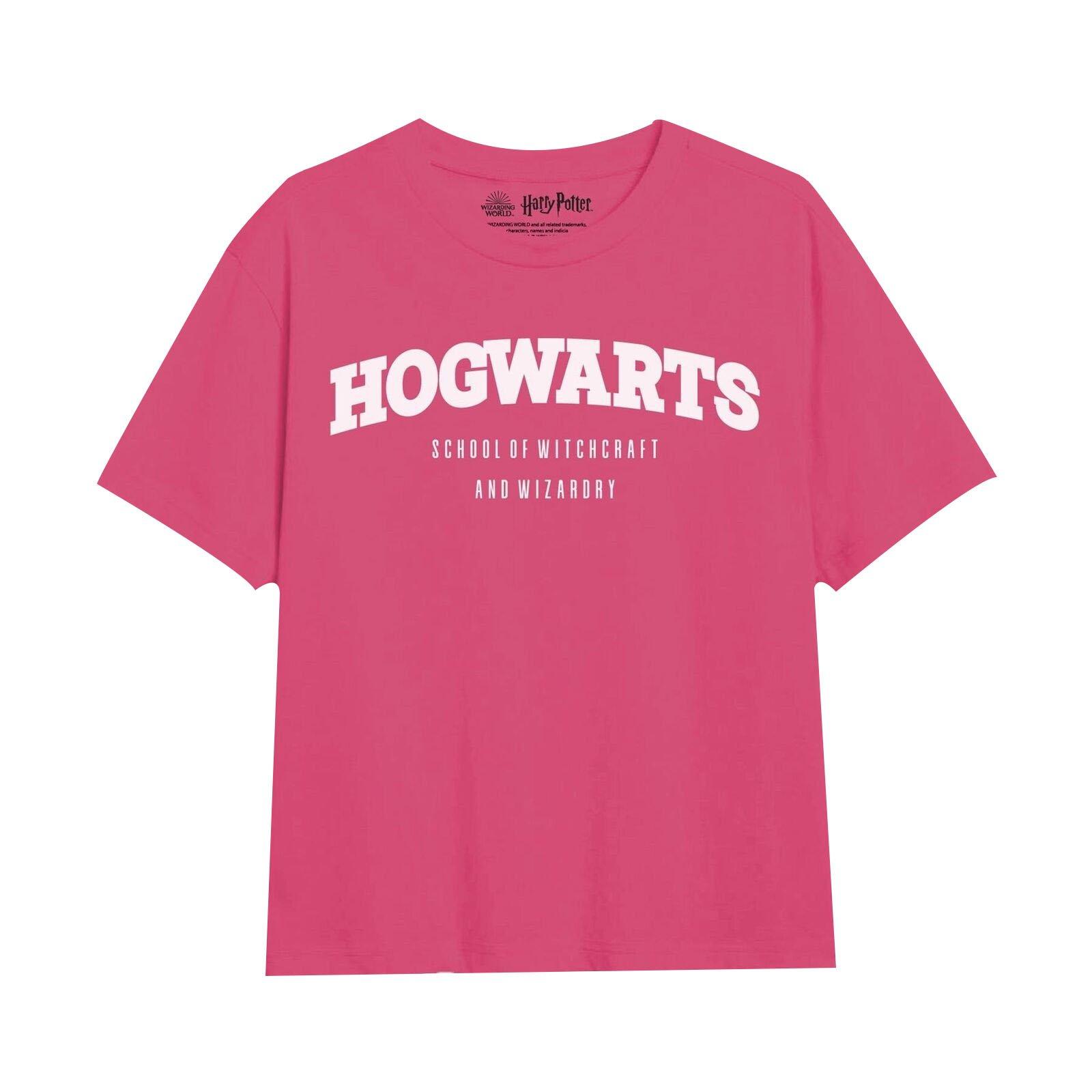 School Tshirt Mädchen Fuchsia 128 von Harry Potter