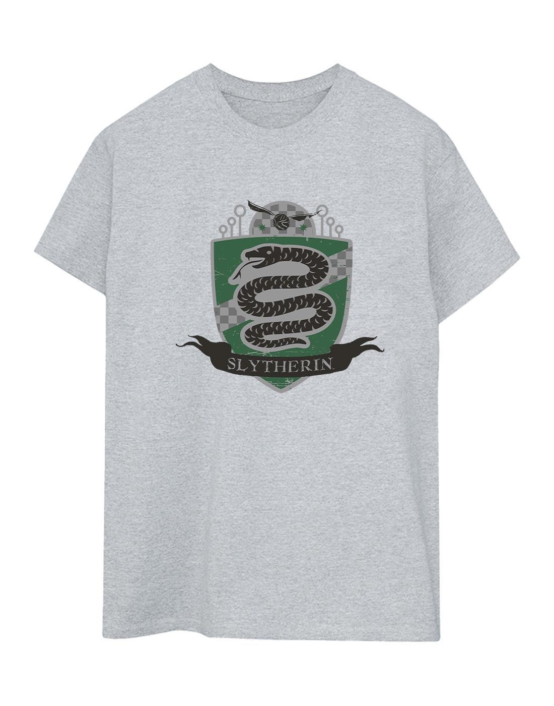 Slytherin Chest Badge Tshirt Damen Grau 3XL von Harry Potter