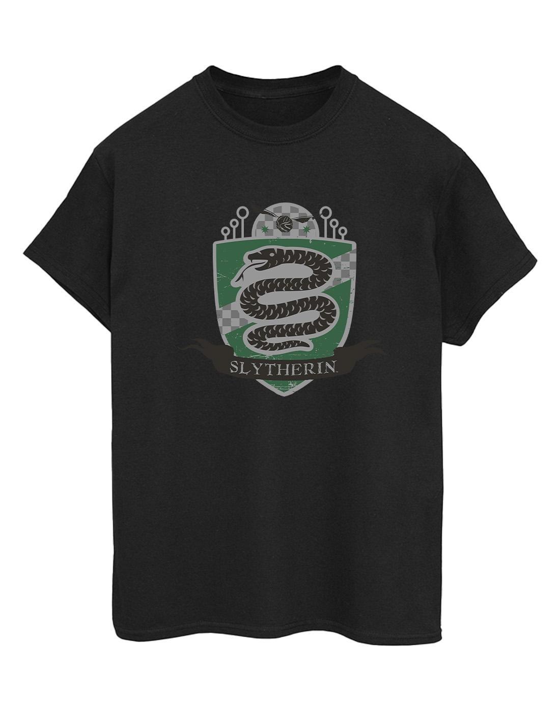 Slytherin Chest Badge Tshirt Damen Schwarz L von Harry Potter