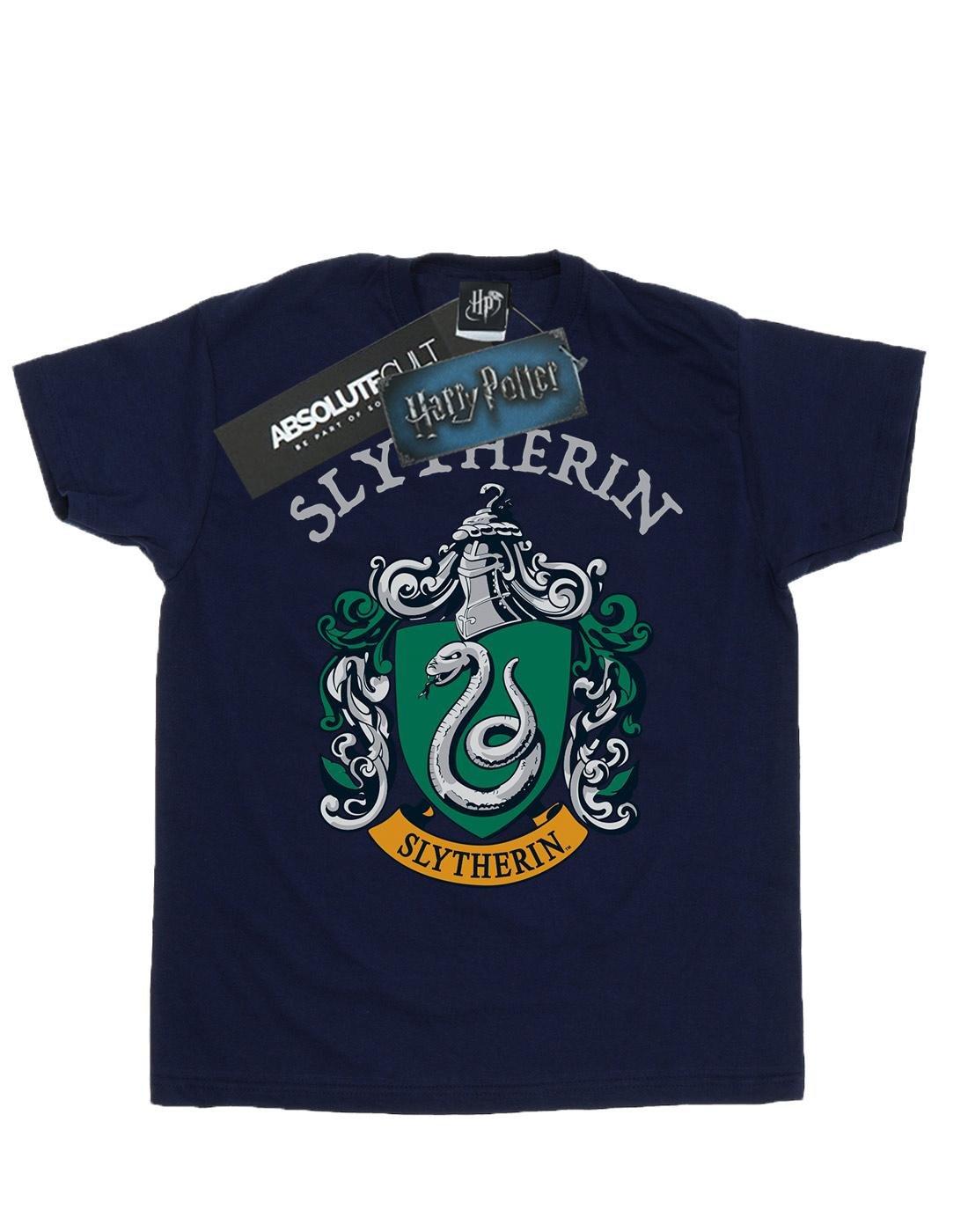 Slytherin Crest Tshirt Damen Marine XL von Harry Potter