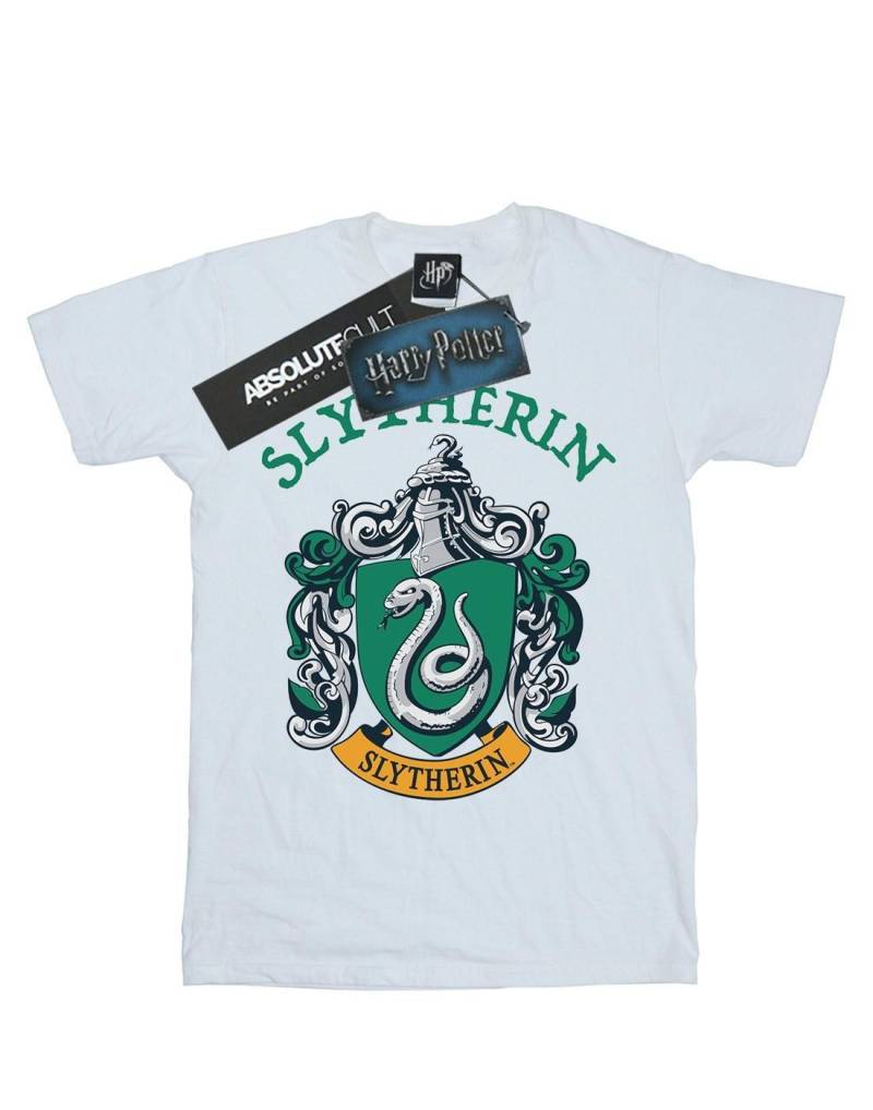 Slytherin Crest Tshirt Damen Weiss XL von Harry Potter