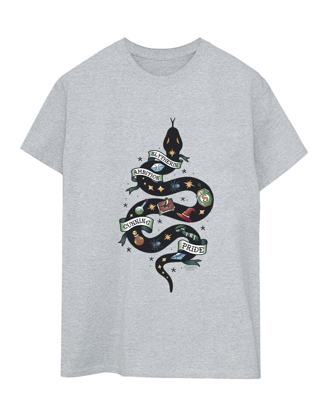 Slytherin Sketch Tshirt Damen Grau L von Harry Potter