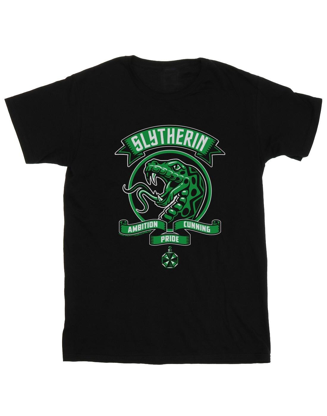 Slytherin Toon Crest Tshirt Damen Schwarz XL von Harry Potter