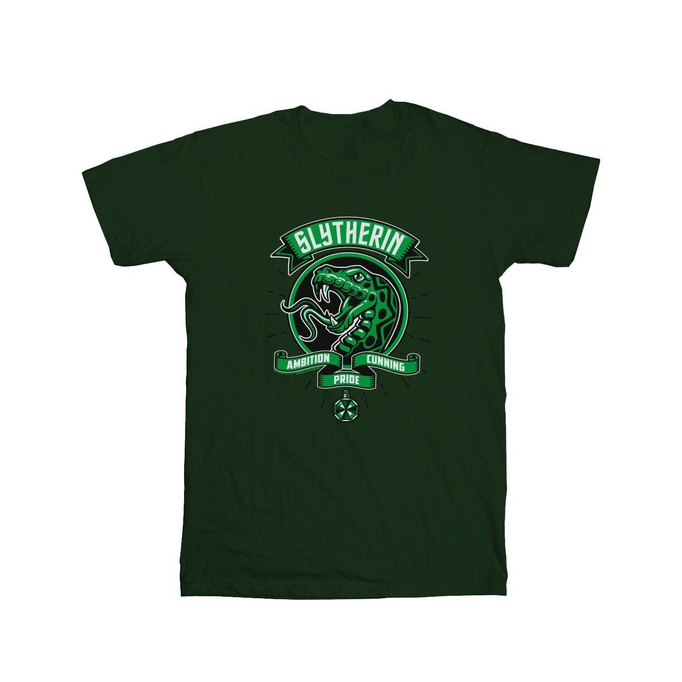 Slytherin Toon Crest Tshirt Damen Waldgrün L von Harry Potter