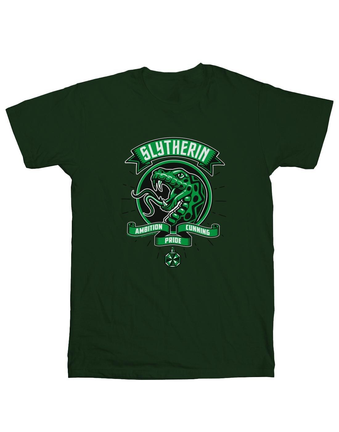 Slytherin Toon Crest Tshirt Herren Waldgrün M von Harry Potter