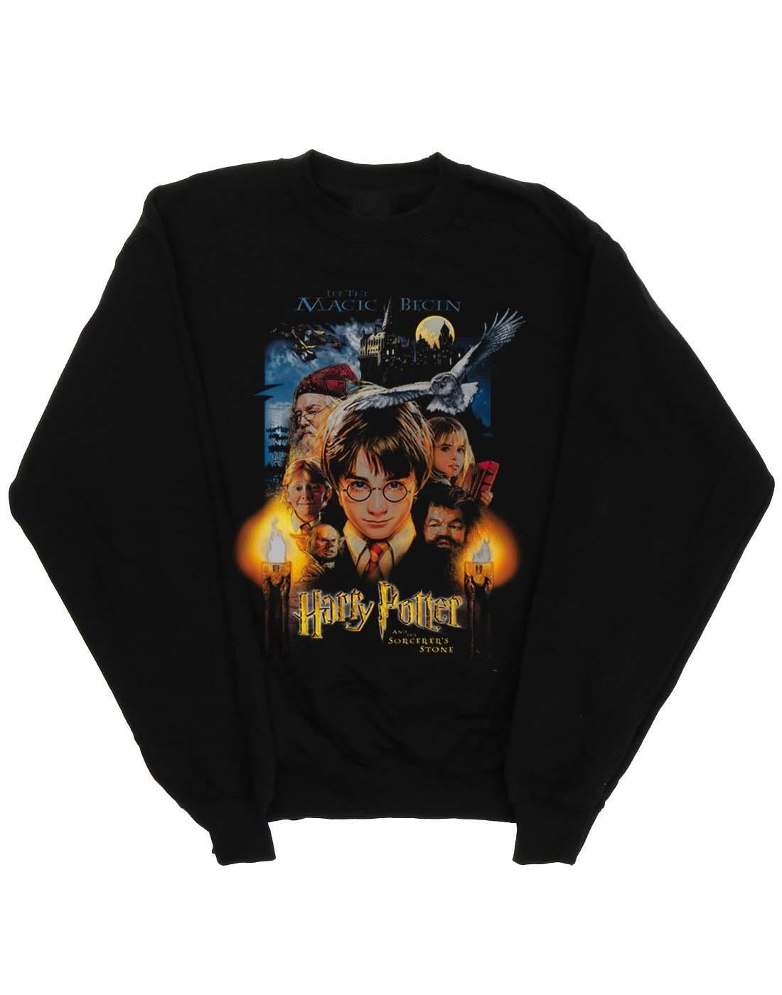 The Sorcerer's Stone Poster Sweatshirt Damen Schwarz M von Harry Potter