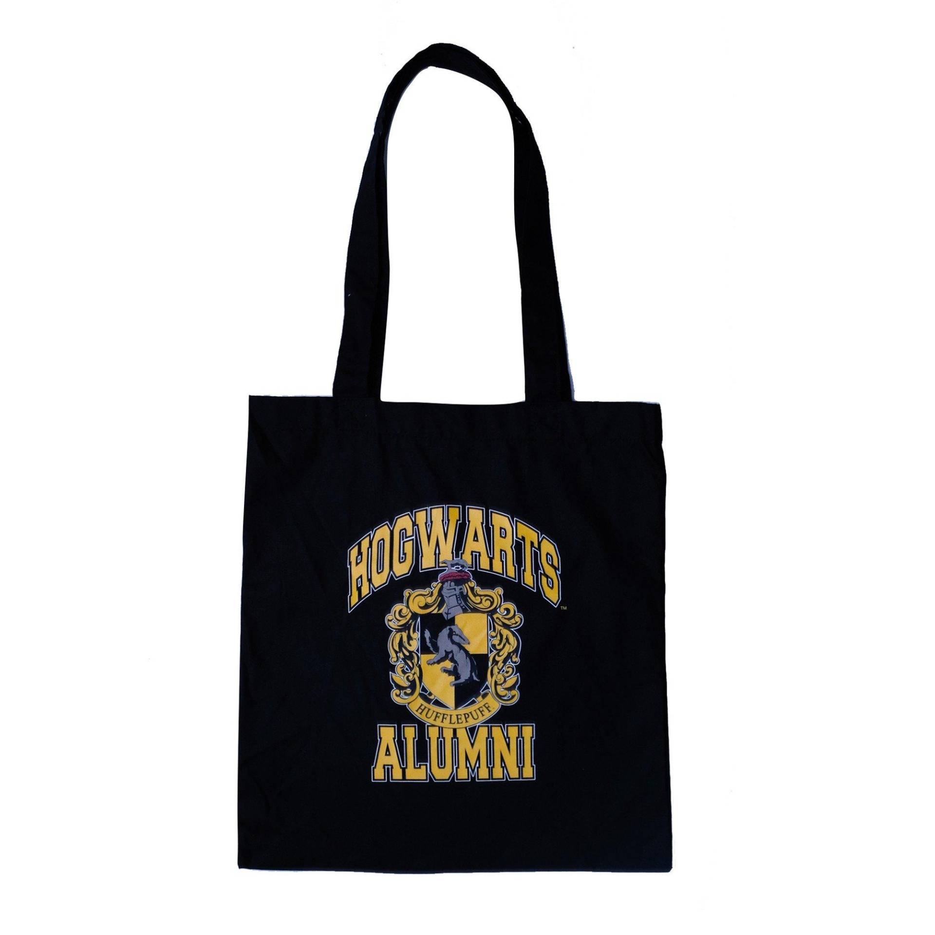 Tragetasche Hogwarts Alumni, Hufflepuff Damen Schwarz ONE SIZE von Harry Potter