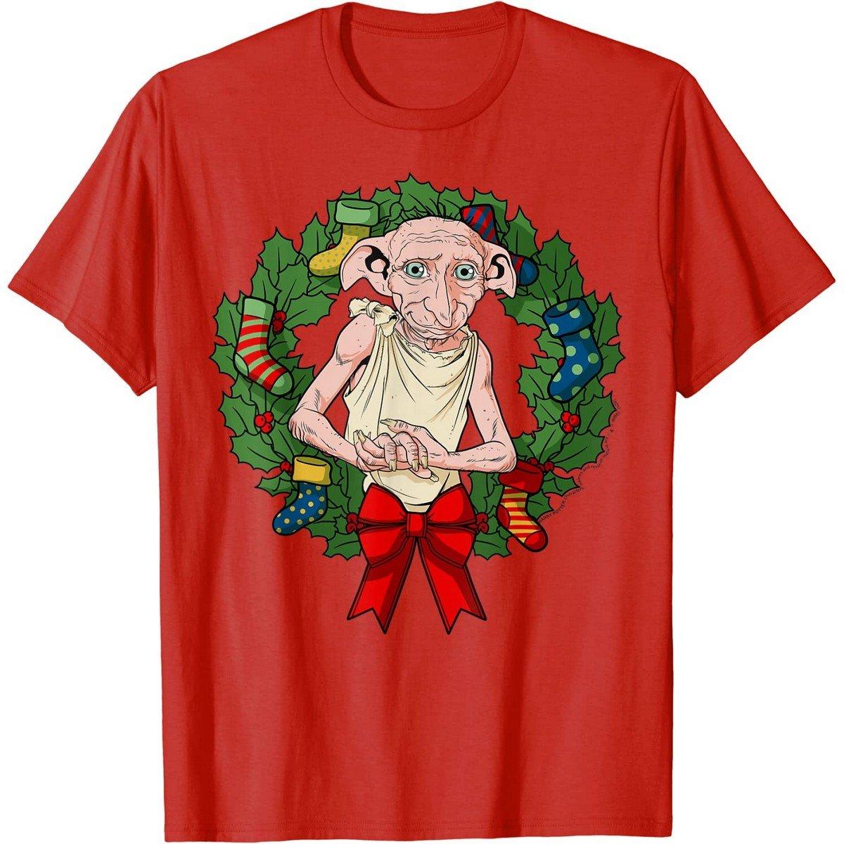 Tshirt Weihnachtliches Design Herren Rot Bunt XXL von Harry Potter