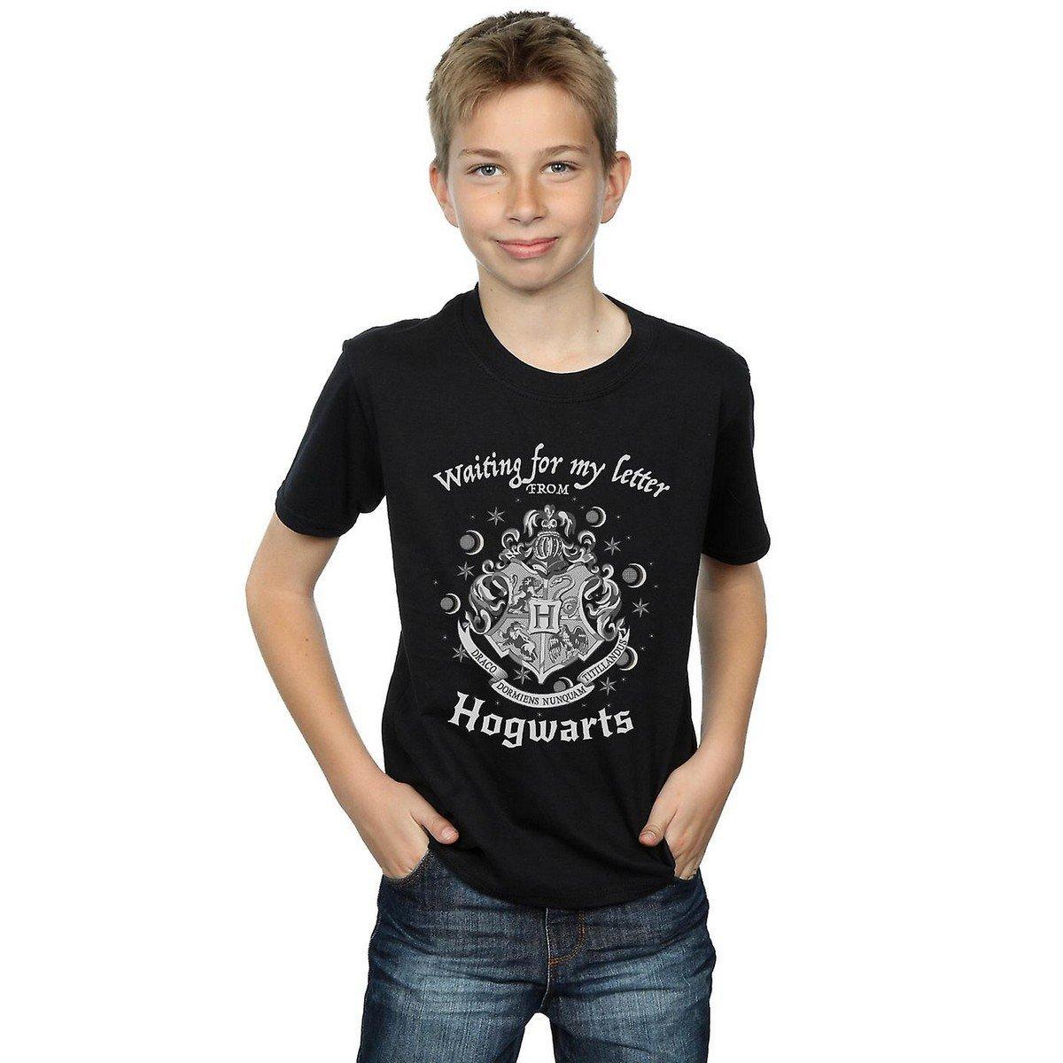 Waiting For My Letter Tshirt Jungen Schwarz 116 von Harry Potter