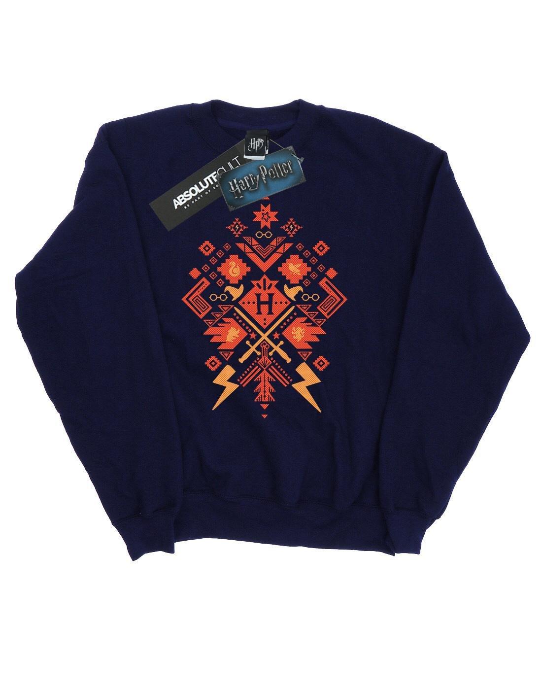 Weihnachten Fair Isle Sweatshirt Aus Baumwolle Herren Marine L von Harry Potter