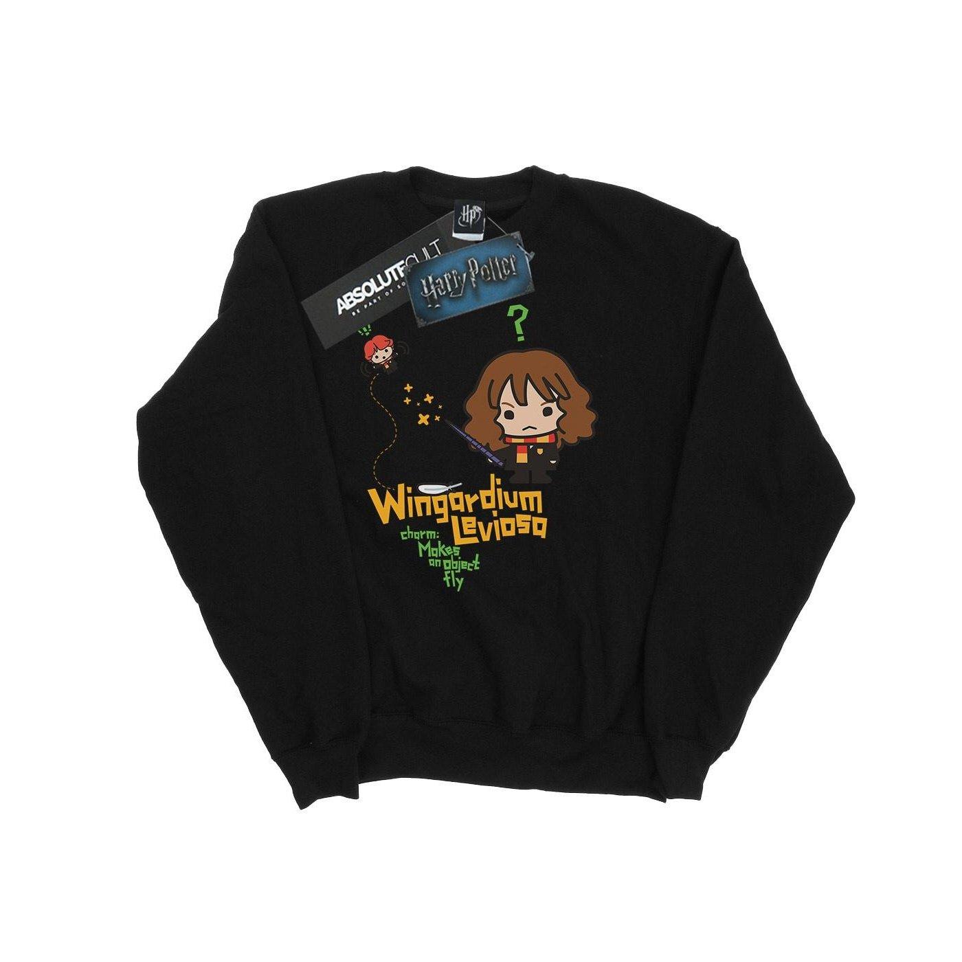 Wingardium Leviosa Sweatshirt Unisex Schwarz 116 von Harry Potter