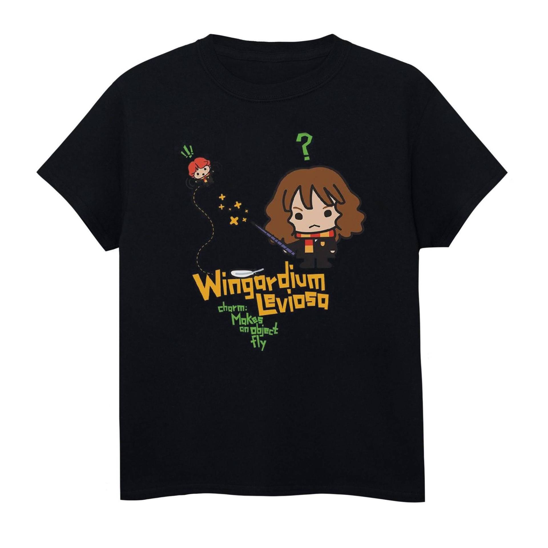 Wingardium Leviosa Tshirt Unisex Schwarz 128 von Harry Potter