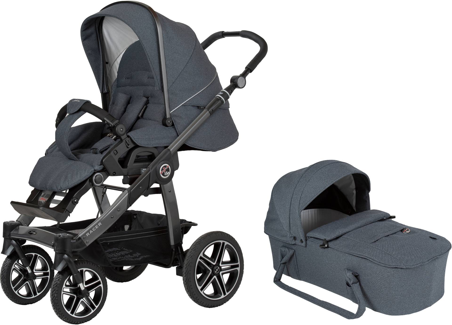 Hartan Kombi-Kinderwagen »Racer GTS - Casual Collection«, 22 kg, mit Kombitasche; Made in Germany von Hartan