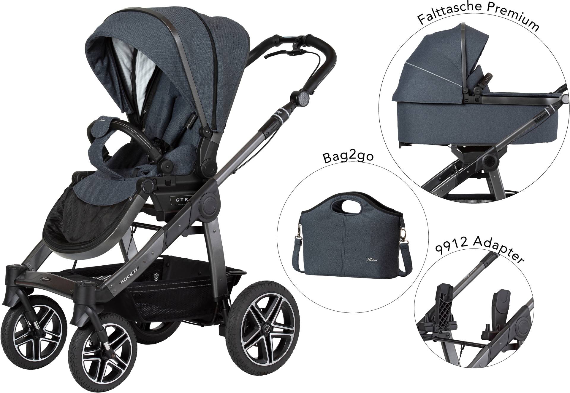 Hartan Kombi-Kinderwagen »Rock It GTR - Casual Collection«, 22 kg von Hartan