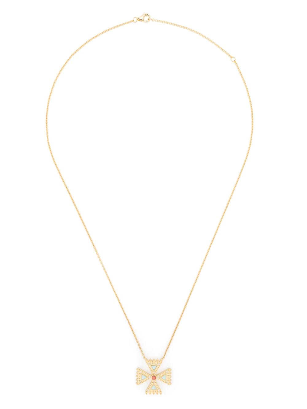 Harwell Godfrey 18kt yellow gold Crux Mini diamond pendant necklace von Harwell Godfrey