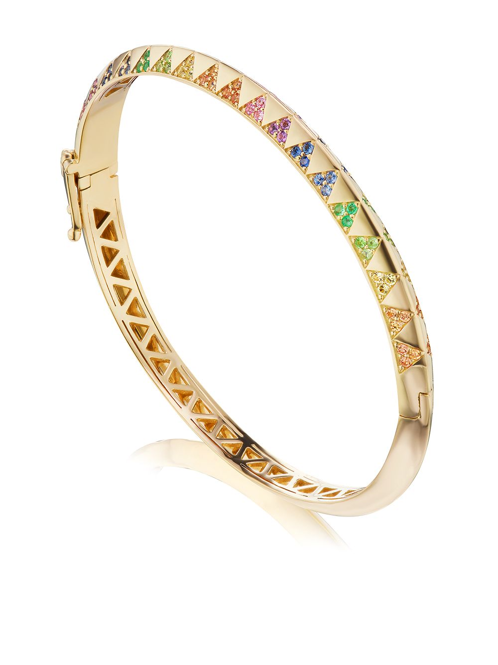Harwell Godfrey 18kt yellow gold Talisman rainbow sapphire bracelet von Harwell Godfrey