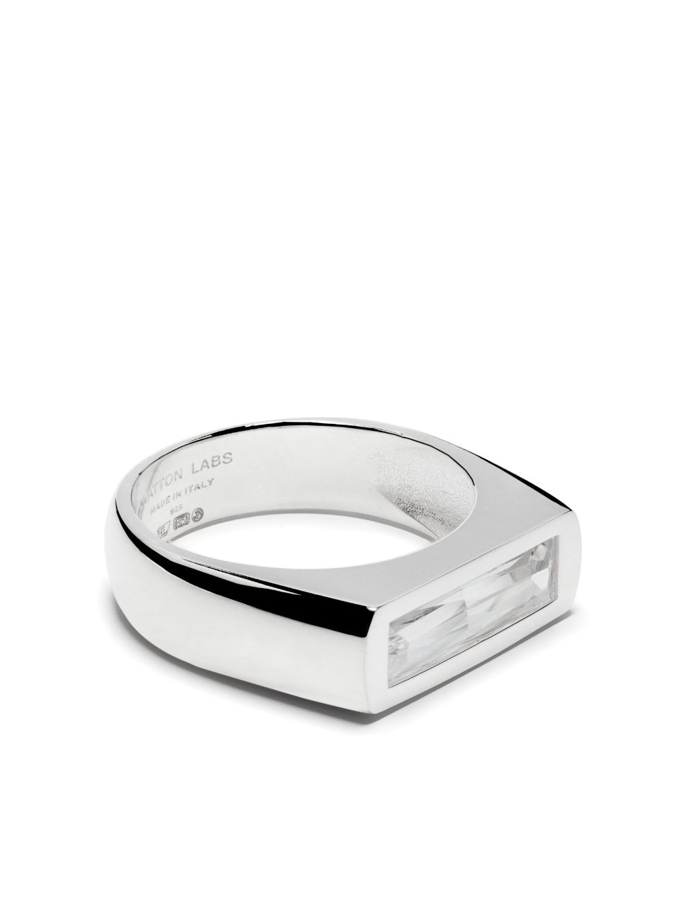 Hatton Labs Baguette crystal-embellished ring - Silver von Hatton Labs