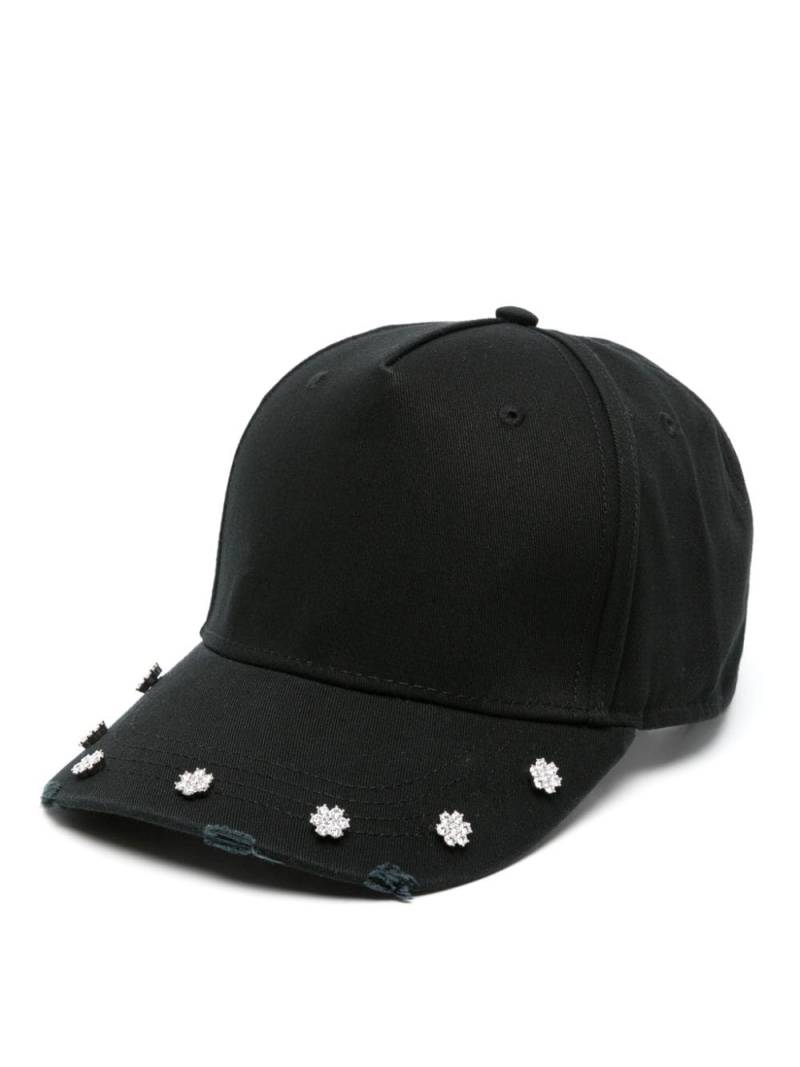 Hatton Labs daisy-embellished cotton cap - Black von Hatton Labs