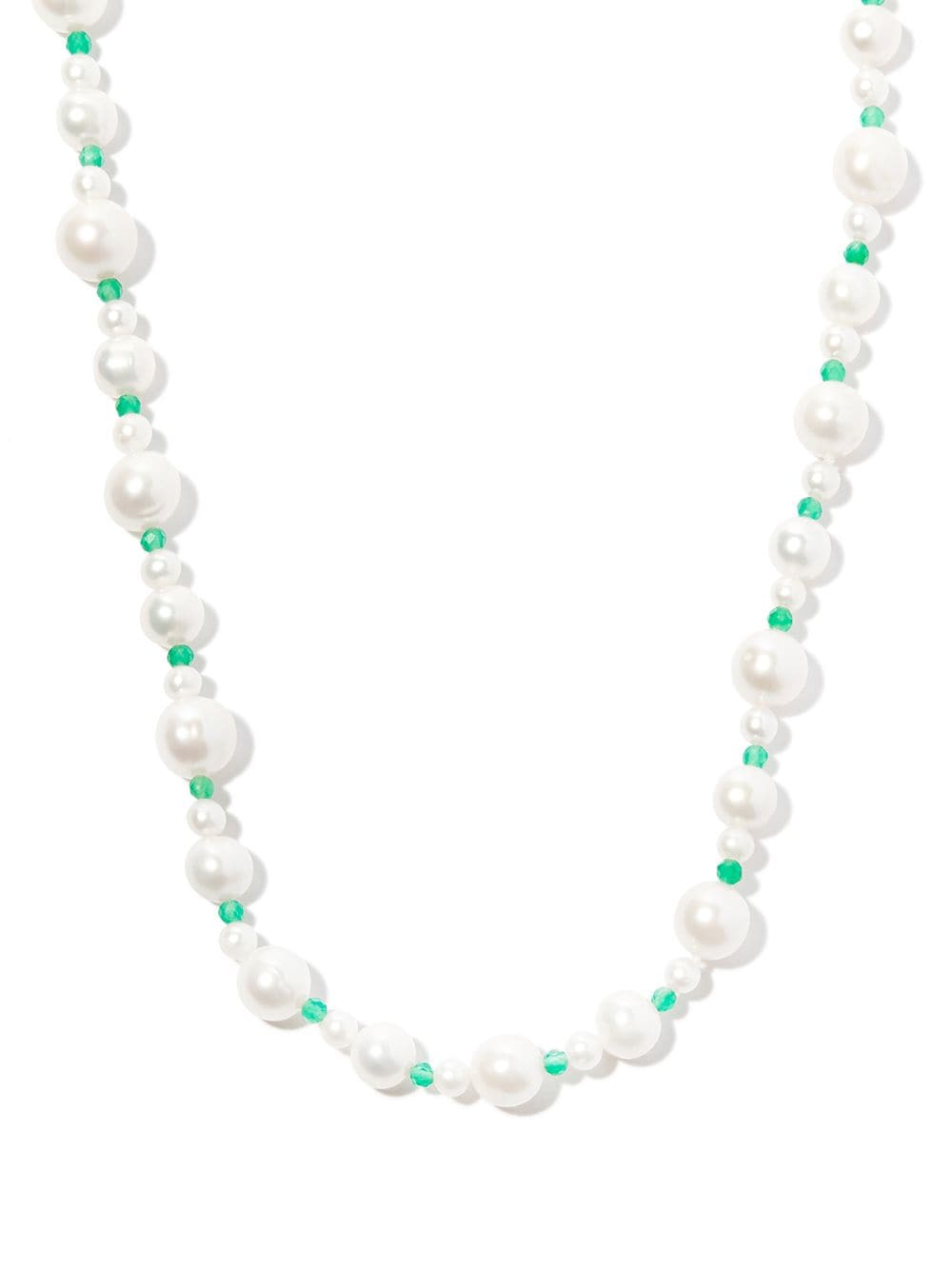 Hatton Labs sterling silver Pebbles pearl and bead necklace von Hatton Labs