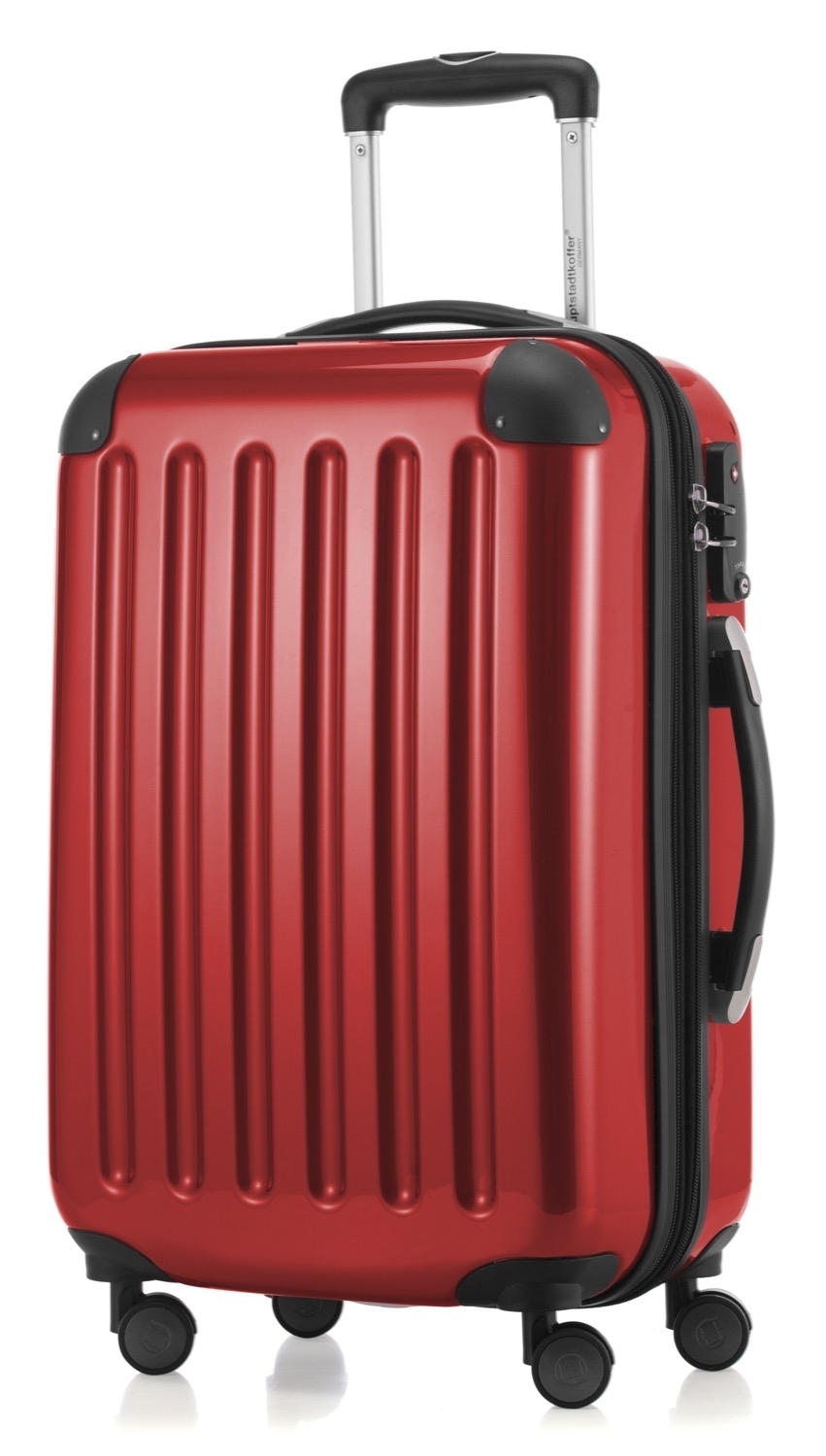 Alex - Handgepäck Hartschale glänzend mit TSA in Rot von Hauptstadtkoffer