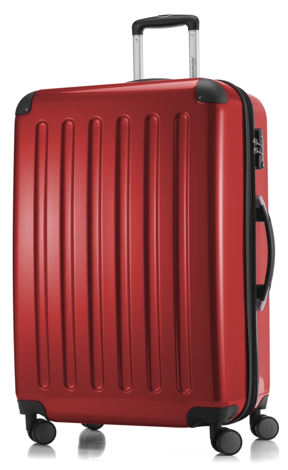 Alex - Koffer Hartschale L glänzend mit TSA in Rot von Hauptstadtkoffer