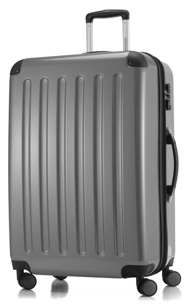 Alex - Koffer Hartschale L glänzend mit TSA in Silber von Hauptstadtkoffer