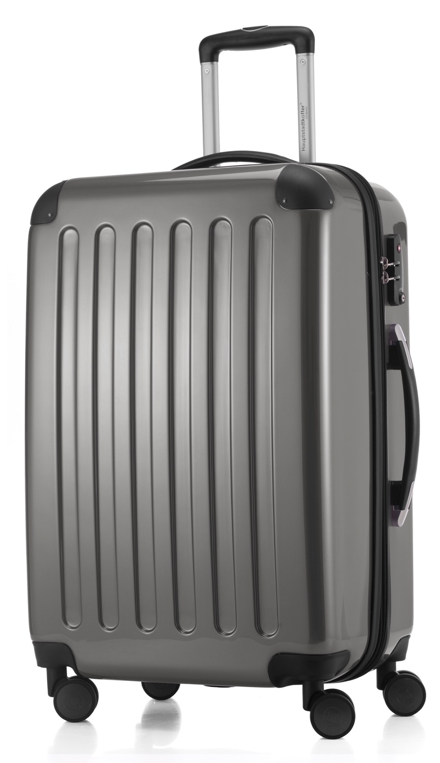 Alex - Koffer Hartschale M glänzend mit TSA in Titan von Hauptstadtkoffer