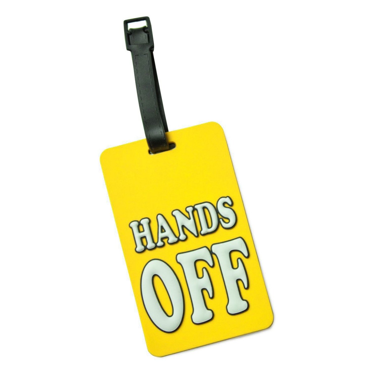 Kofferanhänger - Namensschild Gelb im Hands Off Design von Hauptstadtkoffer