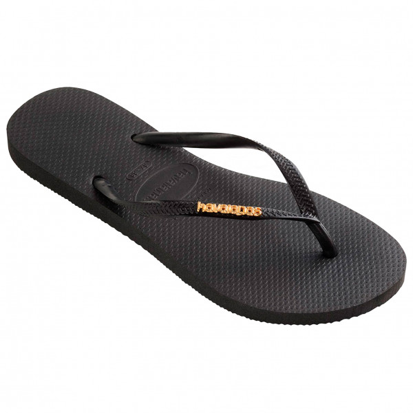 Havaianas - Women's Slim Logo Metallic - Sandalen Gr 33/34;35/36;37/38;39/40;41/42 braun;grau/schwarz;rosa/braun von Havaianas