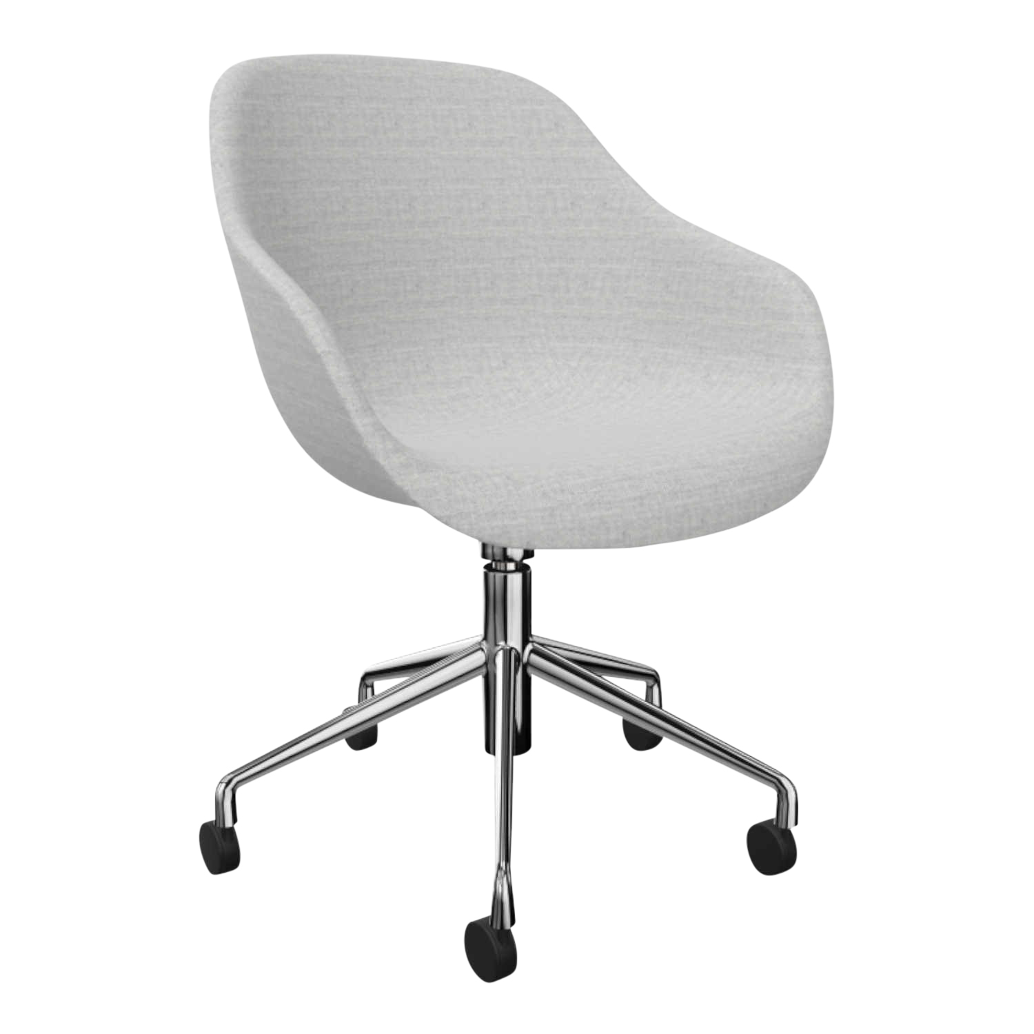 About a Chair AAC153 Bürodrehstuhl, Stoff 0643 remix by kvadrat, Untergestell Aluminium schwarz pulverbeschichtet von Hay