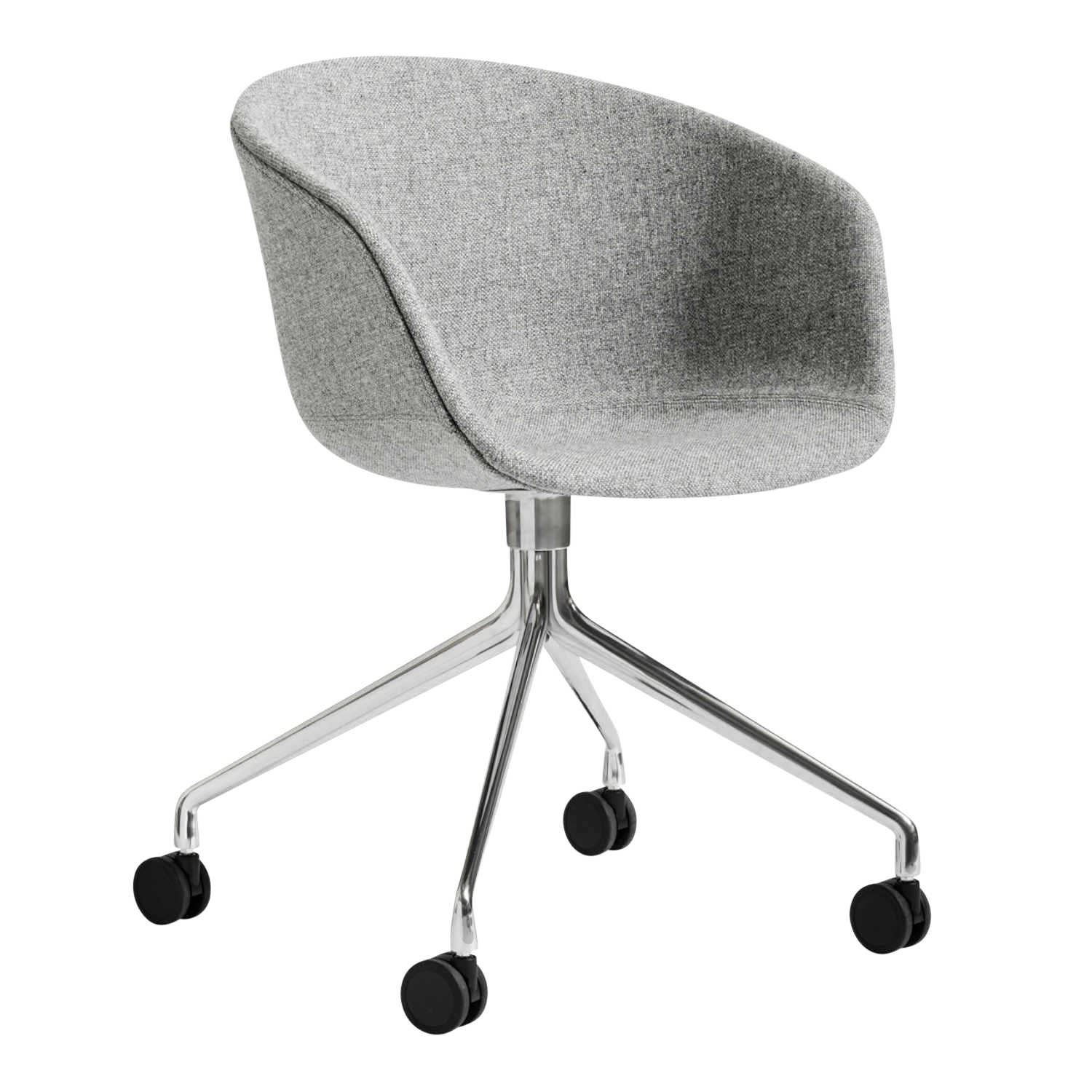About a Chair AAC25 Bürostuhl, Stoff 0123 remix by kvadrat, Untergestell Aluminium poliert von Hay