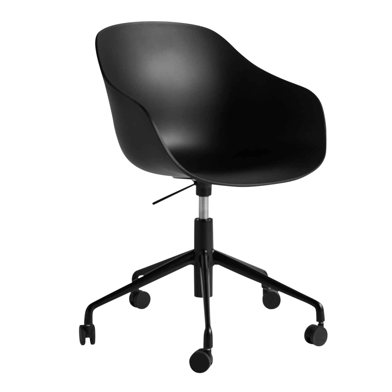 About a Chair AAC252 Bürostuhl, Sitz Polypropylen raisin 2.0 (recycled), Untergestell Aluminium schwarz pulverbeschichtet von Hay