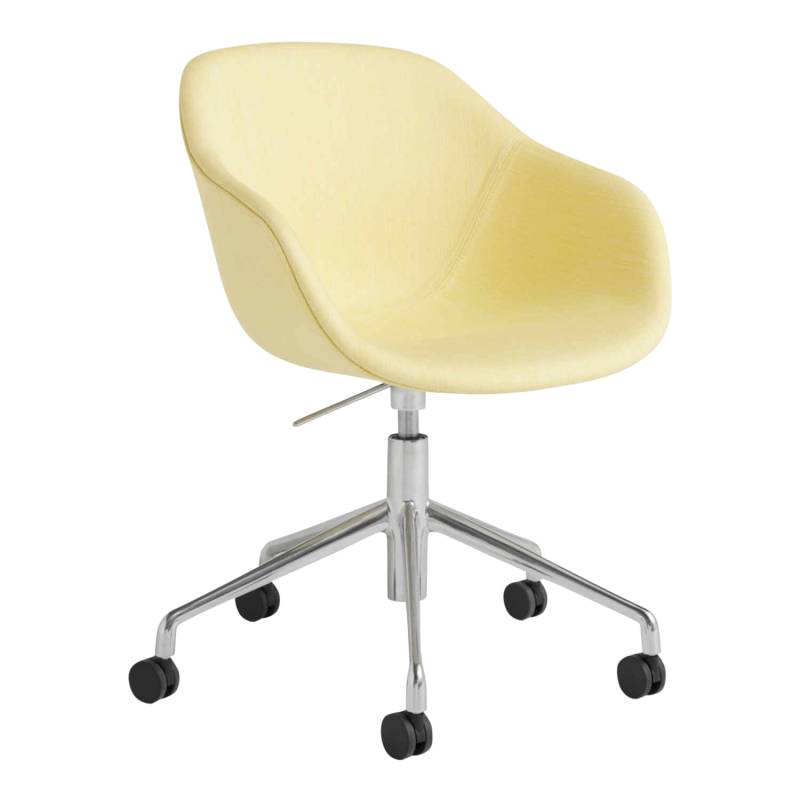 About a Chair AAC253 Bürostuhl, Stoff 0233 remix by kvadrat, Untergestell Aluminium schwarz pulverbeschichtet von Hay