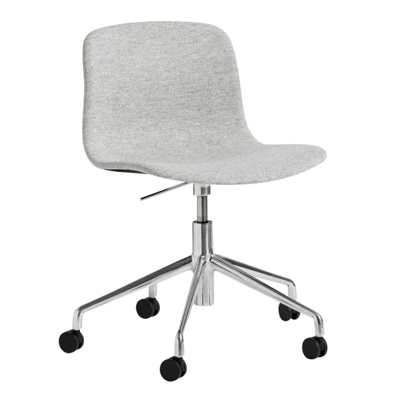 About a Chair AAC51 Bürostuhl, Stoff 0133 remix by kvadrat, Untergestell Aluminium schwarz pulverbeschichtet von Hay