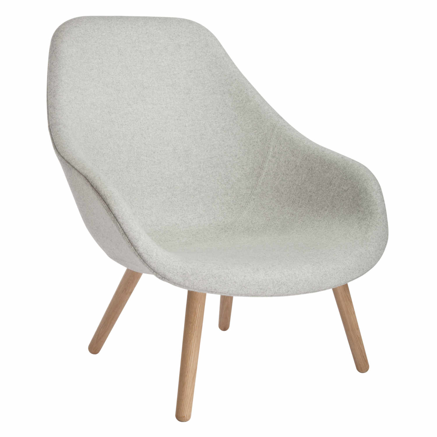 About a Lounge Chair AAL92 Sessel, Stoff 0692 remix by kvadrat, Untergestell Massivholz eiche wasserbasiert lackiert von Hay