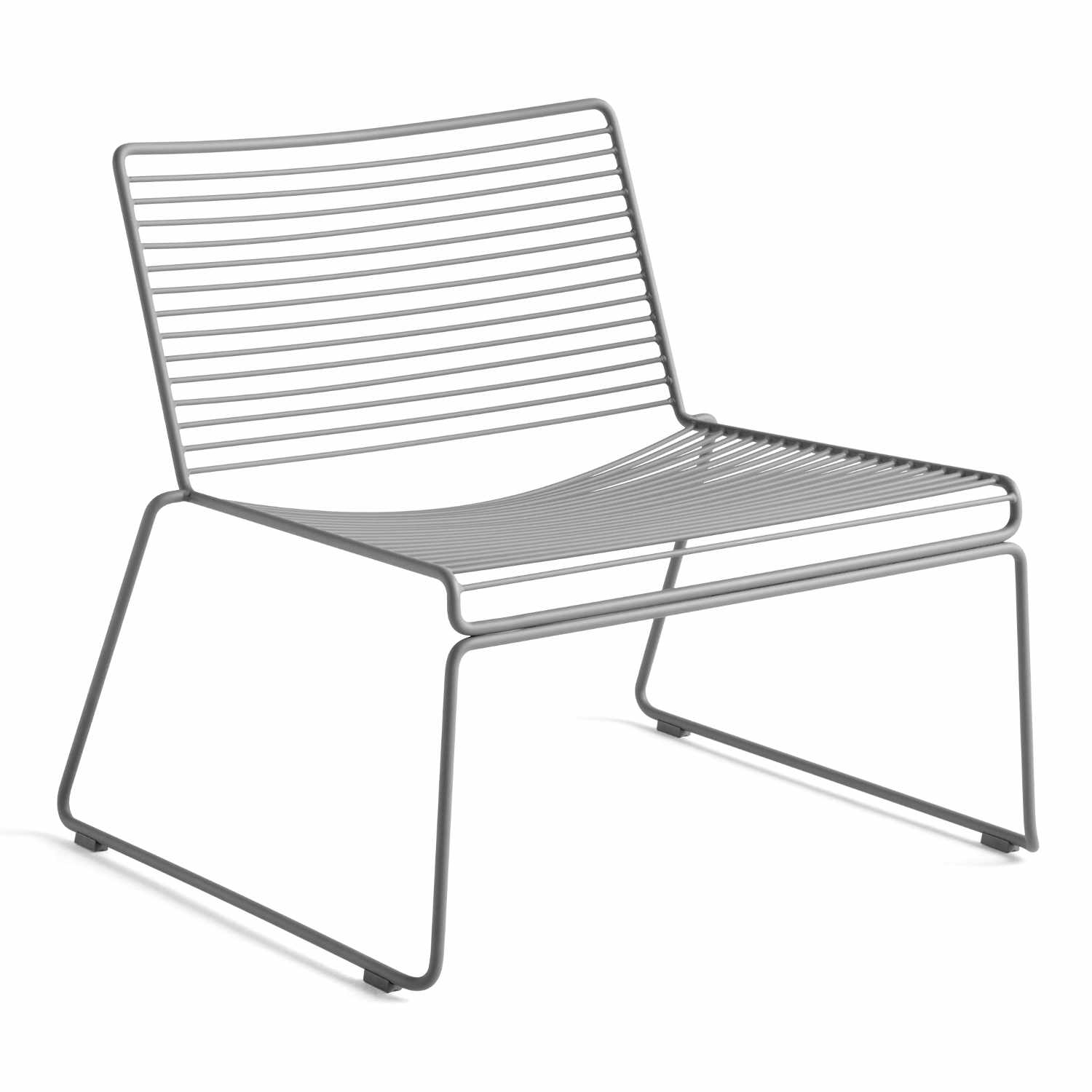 Hee Lounge Sessel, Farbe asphalt-grau pulverbeschichtet von Hay