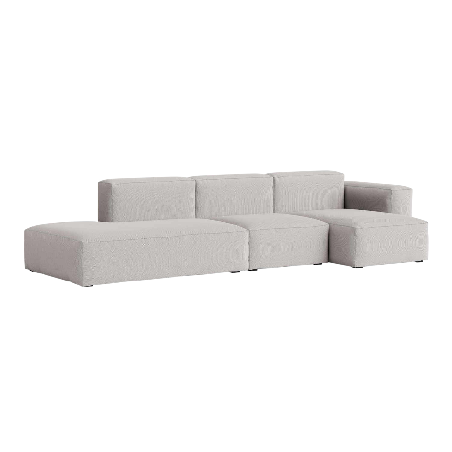 MAGS SOFT Low Armrest 3er Stoffsofa Combination 3, Bezug steelcut trio 0576, Armlehne (vor dem Sofa stehend) links von Hay