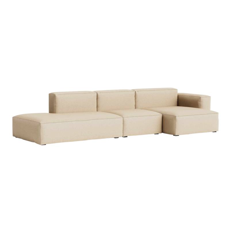 MAGS SOFT Low Armrest 3er Stoffsofa Combination 4, Bezug steelcut trio 0983, Armlehne (vor dem Sofa stehend) rechts von Hay