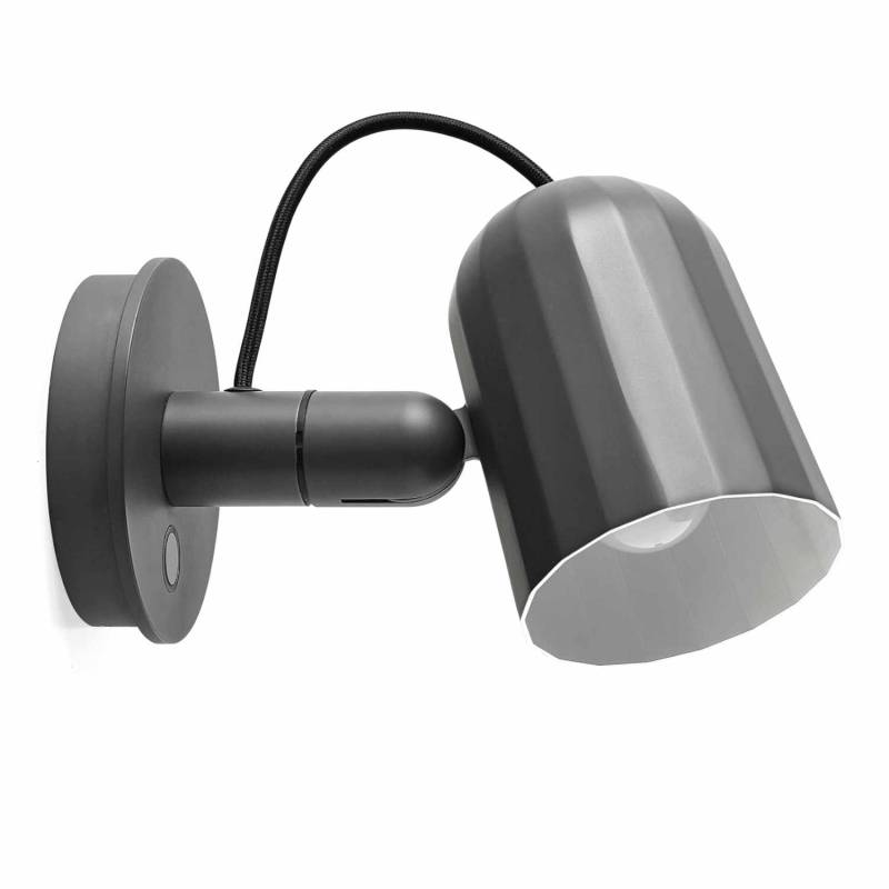 Noc Wall Button LED Wandleuchte, Farbe dunkelgrau von Hay