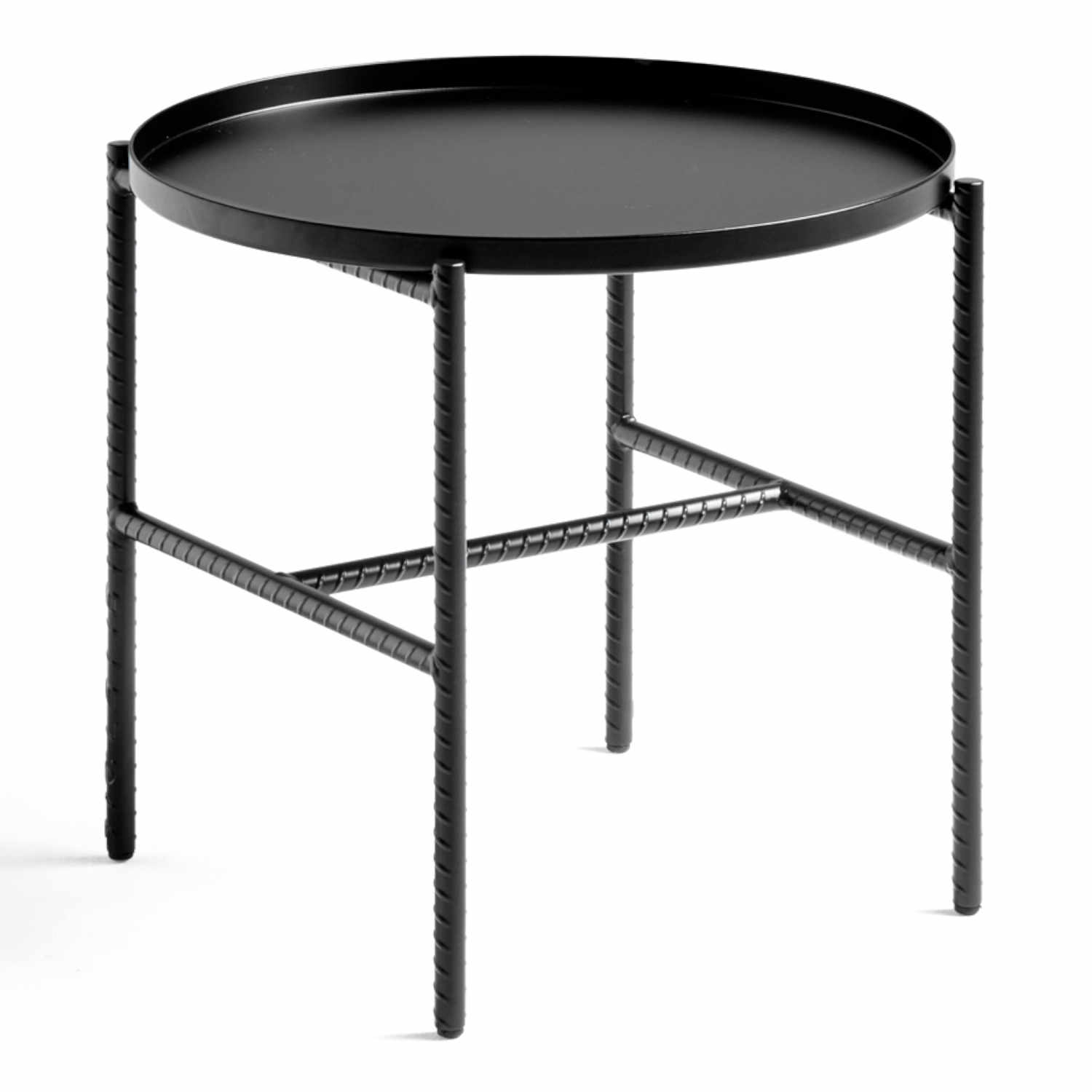 Rebar Side Table Round Beistelltisch, Tischplatte stahl, soft schwarz pulverbeschichtet Rebar Side Table Round Beistelltisch, Tischplatte stahl, soft schwarz pulverbeschichtet von Hay