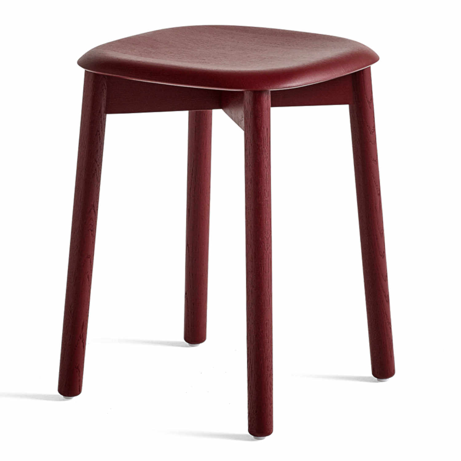 Soft Edge 72 Hocker, Ausführung eiche fall red wasserbasiert lackiert von Hay