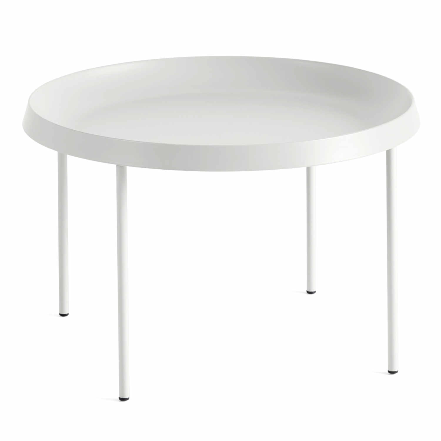 Tulou Coffee Table Beistelltisch, Grösse ø 55 cm, Ausführung Tischplatte/-beine stahl offwhite pulverbeschichtet von Hay