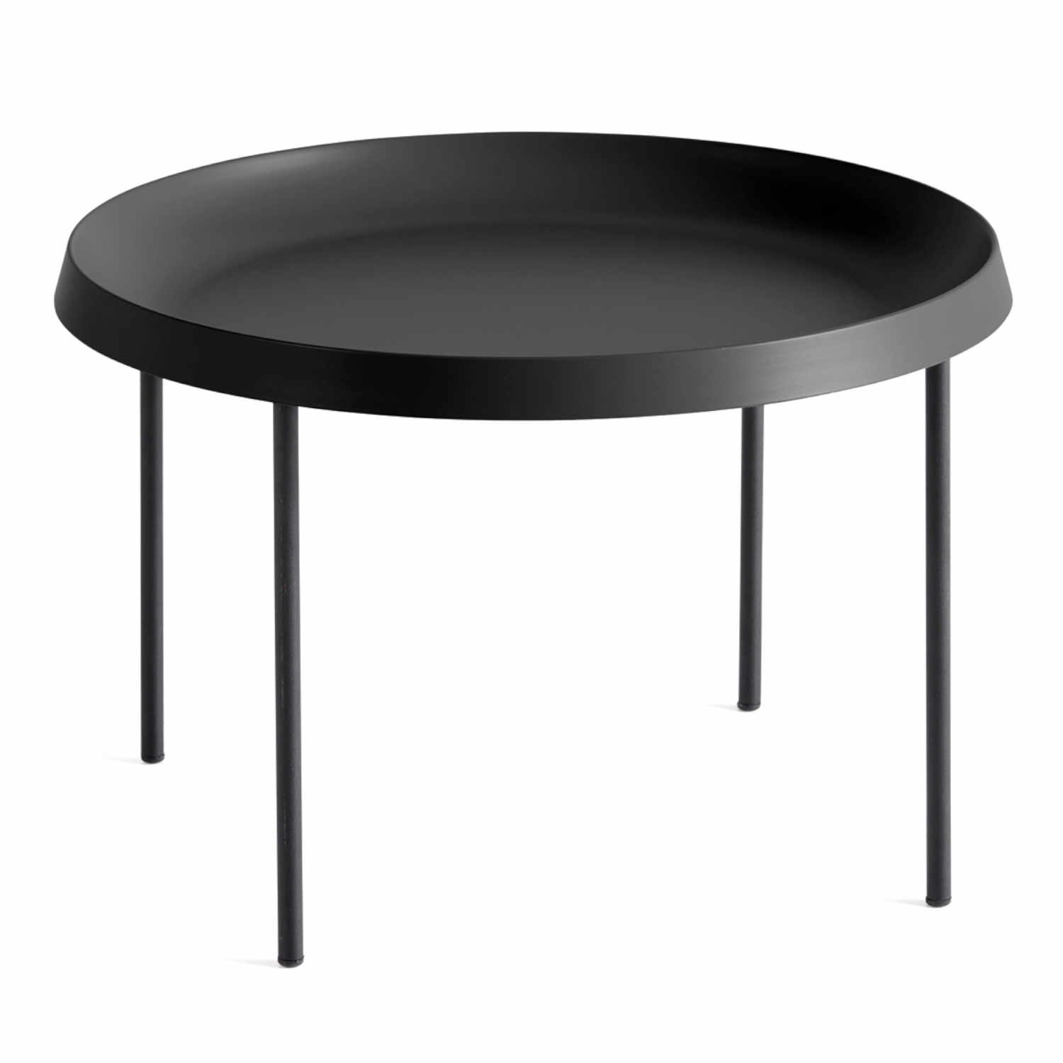 Tulou Coffee Table Beistelltisch, Grösse ø 55 cm, Ausführung Tischplatte/-beine stahl schwarz pulverbeschichtet von Hay
