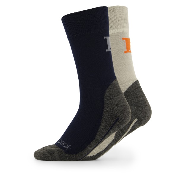 Heber Peak - Kid's EvergreenHe. Hiking Crew Socks 2-Pack - Wandersocken Gr 35-38 blau von Heber Peak