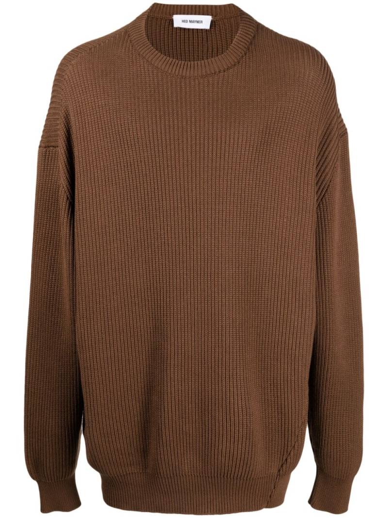 Hed Mayner drop-shoulder cotton sweatshirt - Brown von Hed Mayner