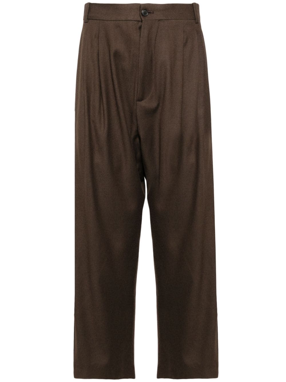 Hed Mayner pleated cropped trousers - Brown von Hed Mayner